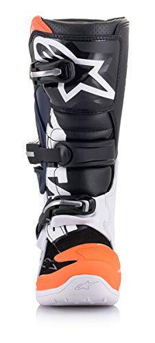Alpinestars 2015017-1241-8 Tech 7S Boots Black/White/Orange Fluo Sz 08 #TOP3