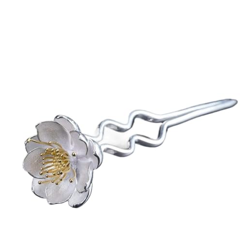 Bâton à cheveux en argent 925, épingle élégante pour chignon chic