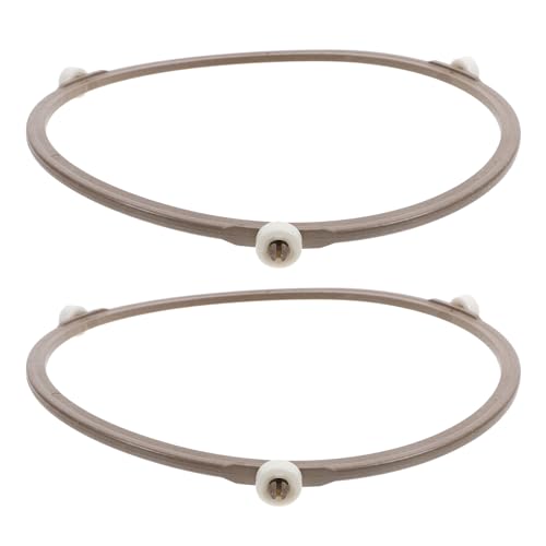 DEARMAMY Anillo Giratorio para Microondas 189 CM Soporte para Plato Giratorio 3 Rodillos Juego de 2 Unidades Resistente a Altas Temperaturas para Uso Cocina