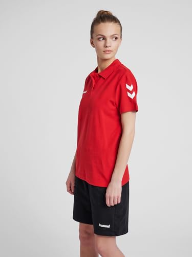 Polo Hummel True Red de algodón transpirable y cuello clásico 3