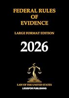Federal Rules of Evidence. Large Format Edition B085RMWYYS Book Cover