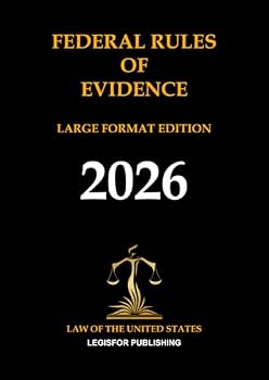 Paperback Federal Rules of Evidence. Large Format Edition Book
