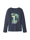 aus Jersey TOM TAILOR Jungen T-Shirts/Tops Langarmshirt mit Print Dress Blue Blue,104/110