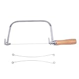 PandaHall Seifenschneider Schnurschneider Sägeschneidmesser Mit Holzgriff Butterschneider...