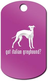 Got Italian Greyhound Engraved Keychain/GI Tag Mister Petlife Iggy ig Purple