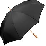 ✔ TOP QUALITÄT: Der ÖkoBrella Regenschirm besteht aus einem Gestell aus Bambus und Fiberglas und das Obermaterial aus hochwertigem Pongee-Kunststoff.