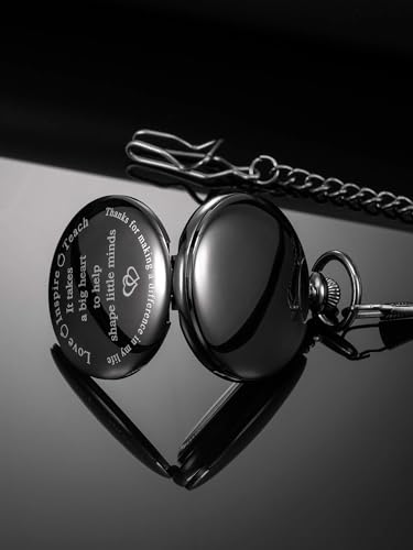 Hicarer Pocket Watch Teacher Arabic Numerals Pocket Watch for Men Women Teacher Appreciation Supplies - Image 6