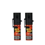 2 Stück Pfefferspray PROTECT Anti-Dog Breitstrahl 15ml KO Spray mit seitlichem Clip Abwehrspray zur Selbstverteidigung Reizstoffspray extra stark