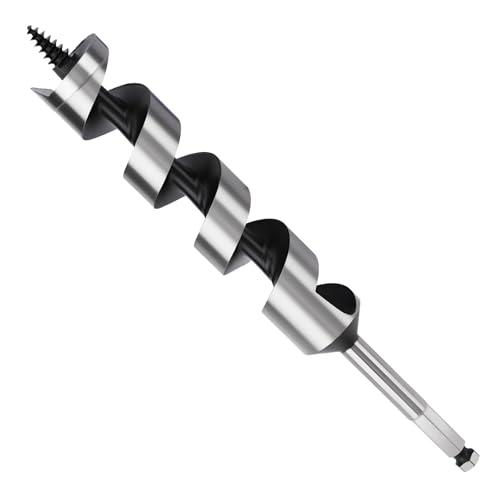 Image of MOXPIFY Wood Auger Drill Bits, 30mm Timber Drill Bits 230mm Long Hex Shank, Extra Long Drill Bits Wood For Woodworking (30mm x 230mm)