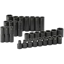 SK Tools USA 1/2" Drive, 30 Piece, 6 Point, Standard and Deep, Metric Impact Socket Set, 8MM to 24MM | 4053