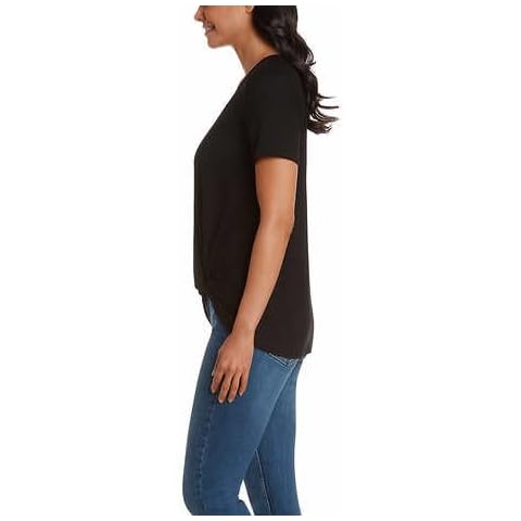 Matty M Ladies' Twist Knot Top (Black, Medium) Cover