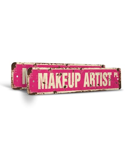 MAKEUP ARTIST Vintage Style Rustic Street Sign – (2 Pack)
