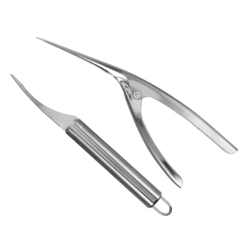 Cabilock Pelagamberi in Acciaio Resistente Multiuso per Casa e Cucina Sbuccia Gamberi e Rimuove Squame Pesce Utensili Pratici e Durevoli per Chef e Uso Quotidiano