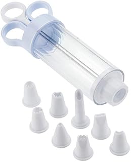 DECK INN Icing Syringe and Nozzles Set,Cake Decorating Pen Nozzle Kit Cookies Piping Syringe for Cream Dessert Decorators with 8 Different Spouts for Dessert Cupcakes Donut Biscuits Pastry
