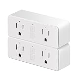 Dual Smart Plug, WiFi Outlet Extender, Smartlife App&Remote Control, Schedule Timer Function, No Hub