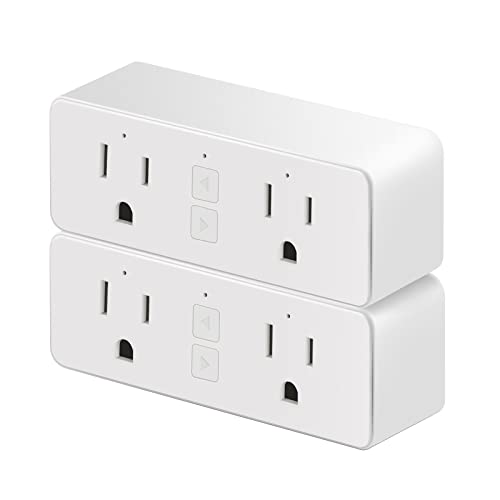 Dual Smart Plug, Wifi Outlet Extender, Smartlife App&Remote Control, Schedule Timer Function, No Hub Required, Works With Alexa, Google Home Assistant, Etl&Fcc Certified, 15A, 2.4G Wifi Only, 2-Pack… #TOP5
