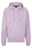Taschen oben: Kängurutasche BOSS Herren Wefadehoody Stückgefärbter Hoodie aus Baumwoll-Terry mit tonalem Logo Flieder L