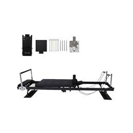 ZGSDTF Foldable Pilates Core Bed, Customizable Color and User Logo for Each Model, Adjustable Gears, with Double Resistance Springs and Ropes, with Foot Pedals for Home and Gym Workouts