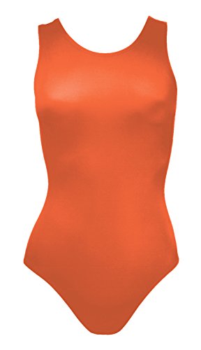 Sookie Active Basic Tank Leotard (ORANGE, Ladies X-Large)