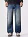 JMIERR Men's Baggy Jeans Wide-Leg Y2K Hip Hop Skater Denim Pants Streetwear Vintage Relaxed Loose Fit Jeans Plus Size 90s Casual Carpenter Jean, M, Blue