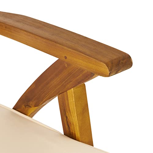 Christopher Knight Home Hermosa Acacia Wood Outdoor Barstools, 2-Pcs Set, Teak Finish by GDFStudio - Image 4