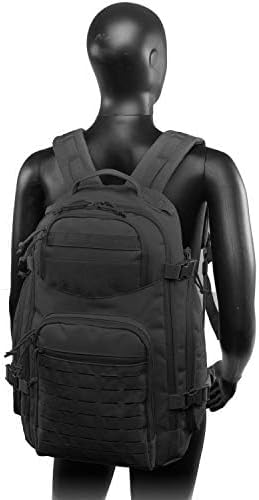 Highland Tactical Roger Tactical Backpack with Laser Cut MOLLE Webbing (Black)