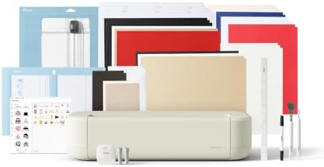 Cricut Explore® 5 Ultimate Bundle + Digital Content, Taupe - Precise Cutting Machine - Works with 100+ Materials - Sleek, Simplified Design - Includes Supplies for 135 Projects + Bonus Digital Content