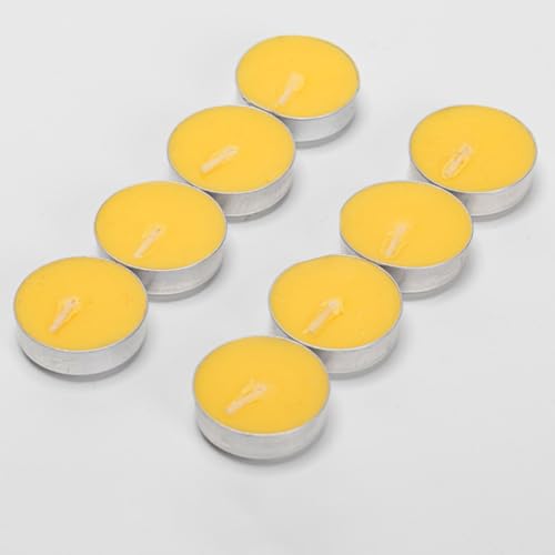 Frcolor オレンジのプラ製無煙ティーライトキャンドル16個入り 軽量便利なティーウォーマー用キャンドル 誕生日やクリスマスホリデーのプールパーティーに最適 [5]