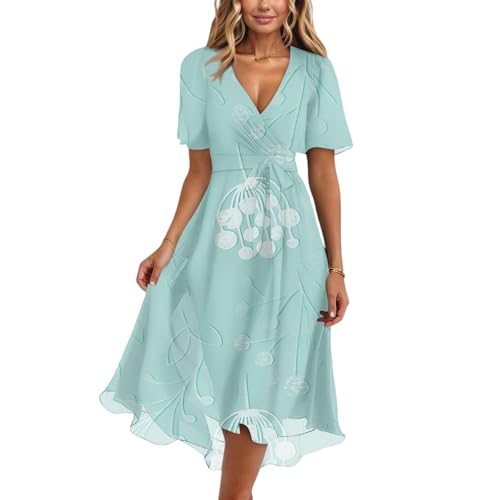 Robe d'invitée de mariage fluide col en V qui sublime la silhouette - 2