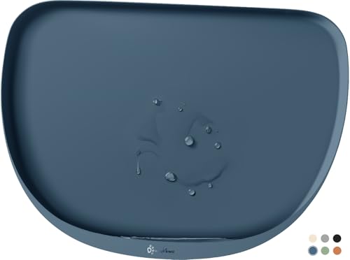 DownyPaws Dog Food Mat,Silicone Waterproof Feeding Mat, 24"×17", Ocean