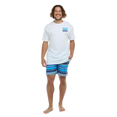 Eidon Young Men's Standard Dusk 18 Inch Length Boardshort Swim Trunk, Blue2