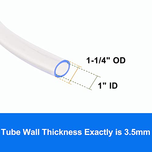 QuQuyi Industrial Grade Clear Vinyl Tubing - 1" ID X 1-1/4"OD PVC Tube Flex ible Plastic Pipe,3.28FT by QuQuyi - Image 2