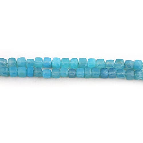 Perles en calcédoine bleue cubiques pour vos ateliers bijoux d'été