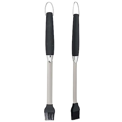 Maximex BBQ Silikonpinsel extra lang, 43cm Grillpinsel hitzebeständig, Langer Marinierpinsel mit rutschfestem Stiel & zuverlässigen Silikon-Borsten, gleichmäßige Verteilung ohne Tropfen/Verkleben
