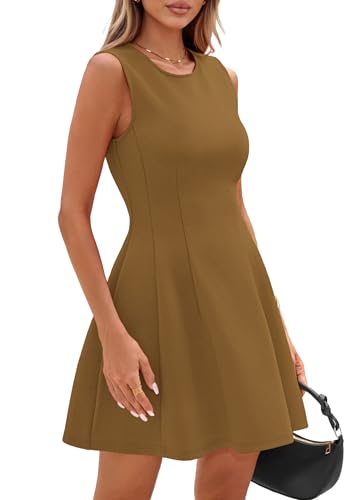 Image of PRETTYGARDEN Summer Dresses for Women 2026 Elegant Classy Spring A Line Business Casual Work Graduation Cocktail Short Dress