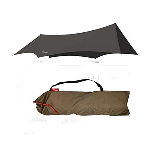 ACEACE Gran Espacio al Aire Libre Camping Sombra Anti-Ultravioleta Aislamiento de Calor Aislamiento de Calor Refugio de campaña Cubierta toldo (Color : Black no Pole)