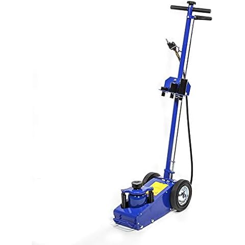 Stark USA 22 Ton Hydraulic Floor Jack Air-Operated Axle Bottle Jack with (4) Extension Saddle Set Built-in Wheels, Blue Cover