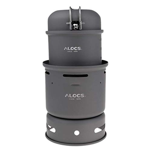 Réchaud à alcool compact avec casserole emboîtable pour cuisine de camping - 8