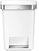 simplehuman 45 Liter / 11.9 Gallon Rectangular Step Can with Liner Pocket, White Plastic
