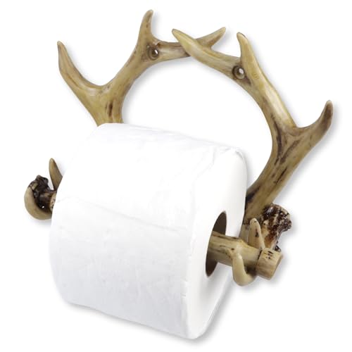 Needzo Deer Antler Toilet Paper Holder, Outdoor Themed Decor, Bathroom