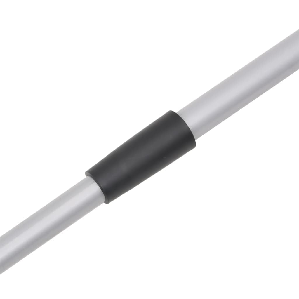 Mangloder - Rastrillo de césped artificial con mango telescópico de 80 a 131 cm, cabeza de polipropileno con cerdas de nailon y mango de acero para jardín, terraza, bancal, hierba, musgo, limpieza y