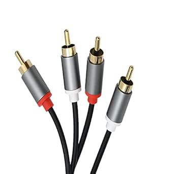 Yeung Qee 2RCA Mannelijk naar 2RCA Mannelijke Stereo Audio Kabel 4m