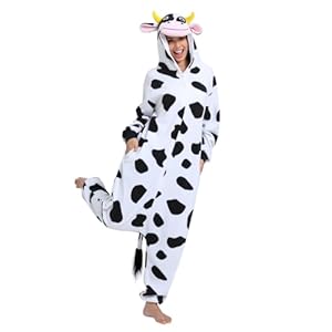 LBJR Erwachsene Cosplay Schlafanzug Tierkostüme Jumpsuit Onesie Nachtwäsche Overall Fasching Karneval Halloween Pyjama