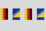 U24 Flaggenkette Deutschland - Bosnien-Herzegowina 6,20 m Fahne Flagge Fahnenkette Fre&schaft