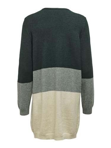 ONLY Damen Onlqueen L/S lang strikning Cardigan, June Bug Stripes:Balsam Green, S EU – Ansicht 4