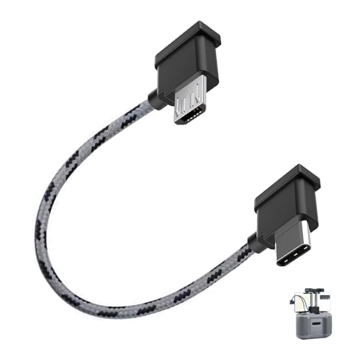 Micro AB to USB C Cable Compatible with DJI Mini SE Mavic Mini Mavic 2 Pro Mavic 2 Zoom Mavic Air Mavic Pro Platinum, Remote Controller Cable 15cm Data OTG, Right Angle USB C Adapter, Fast Charging