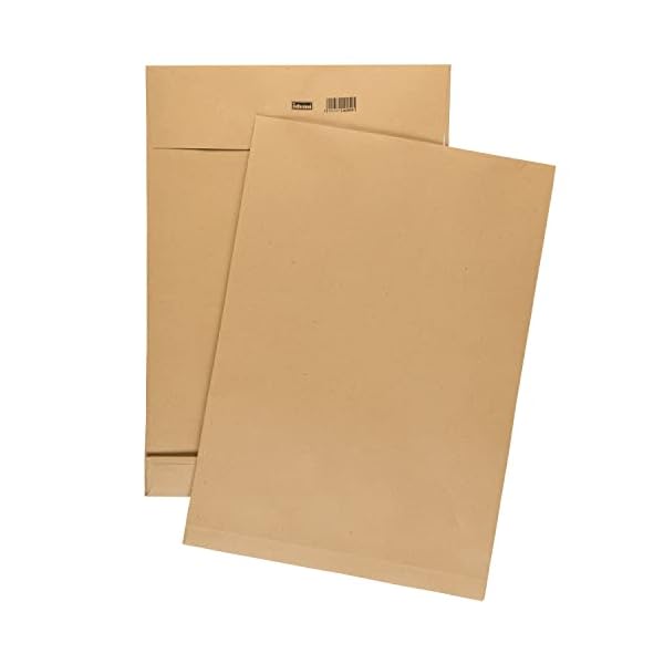 Idena 346096 - Faltentasche haftklebend ohne Fenster, DIN B4, 150 g/m², 4 cm Boden, 10 Stück, 250 x 353 x 40 mm, natron… – Bild 4