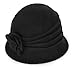 XuoAz 1920s Wool Cloche Hat for Women - Fashion Bowler Hat Winter Bucket Hats for Ladies Crushable