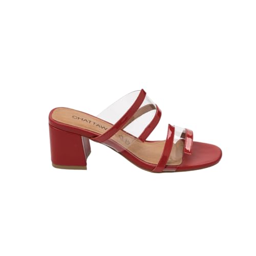 CHATTAWAK 7lupinrojo37, Mule Mujer, Rojo, 38 EU