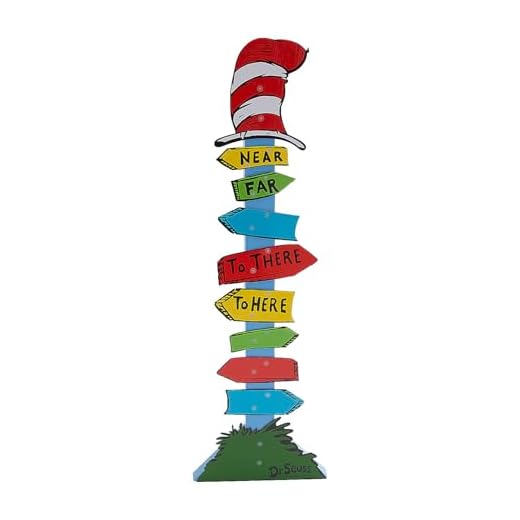 Colorful Dr. Seuss Directional Sign